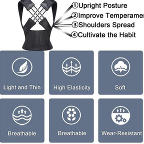 🎁Adjustable Back Posture Belt Office Home Gym Unisex-J