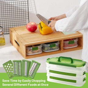 🔥Last Day Clearance🎉Bamboo Cutting Board with Containers