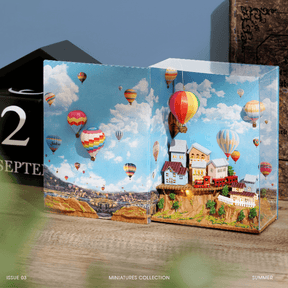 📖Hot Air Balloon & Journal of Venice Book Nook 3D Wooden Puzzle-J