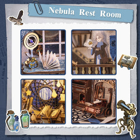 📖The Nebula Rest Room DIY Book Nook Kit-J