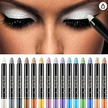 🔥 15 Color Highlighter Eyeshadow Pencil Waterproof Glitter Eye Shadow Eyeliner Pen