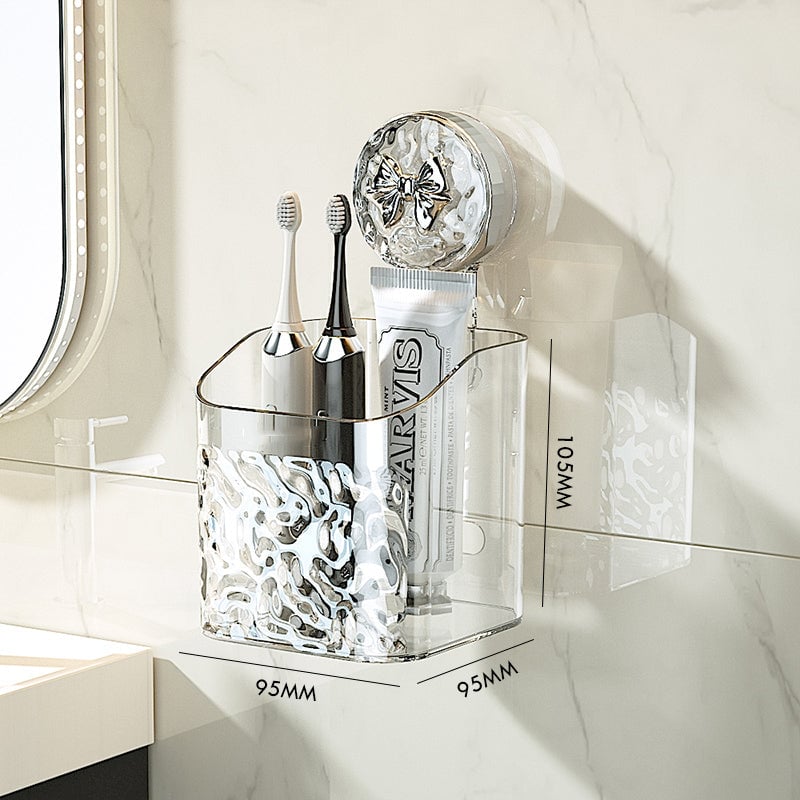 🔥Last Day Clearance🎉Light Luxury Style Glacier Pattern Suction Cup Shelf