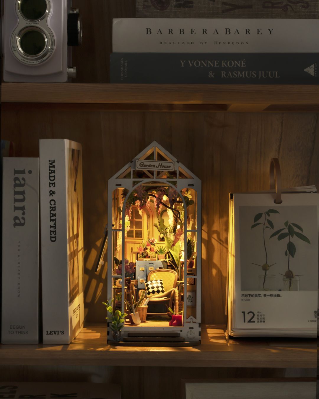 📖Garden House 3D Wooden DIY Book Nook-J