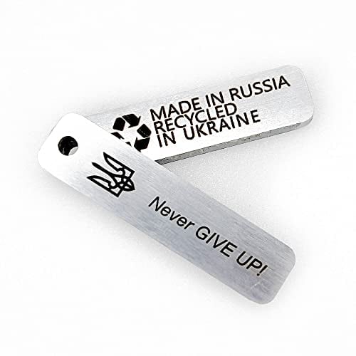 Keychain Made from Downed Russian Combat Tank T72 from Battlefield of Ukraine (BUY 2 SAVE 10%)