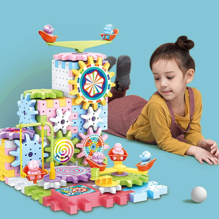 🔥Letzter Tag 50 % Rabatt – ⚙️Kids Variety Electric Building Blocks Paradise – 🎁Bestes Geschenk zu Weihnachten🎅🏻