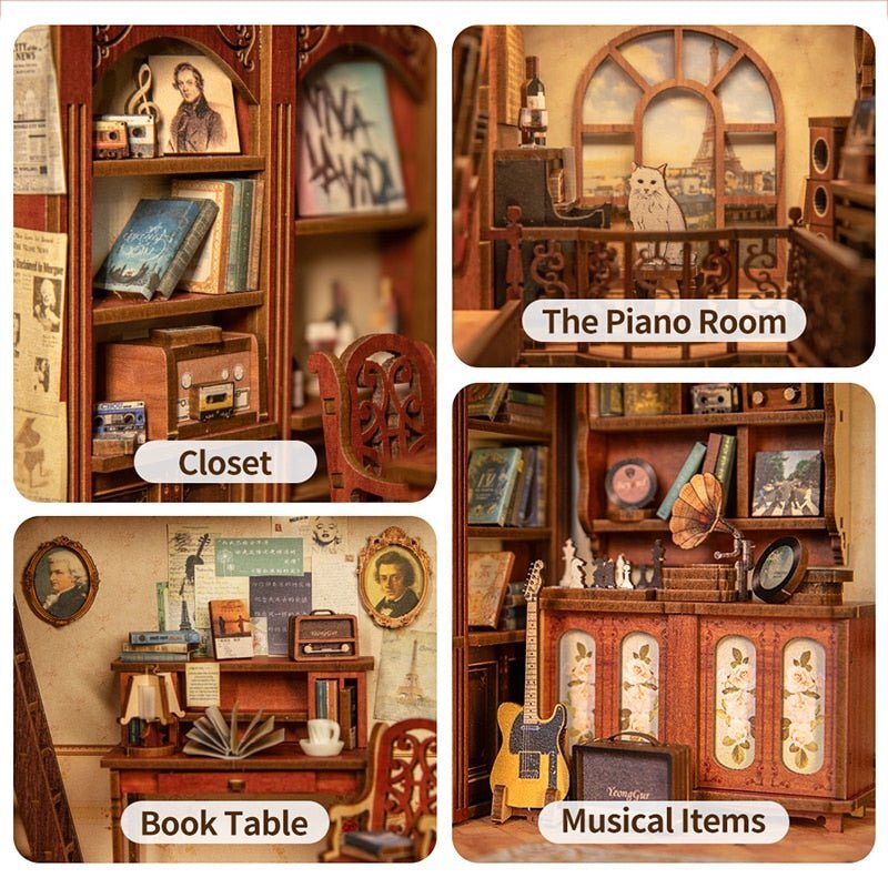 📖The Secret Rhythm Music Space DIY Book Nook-J