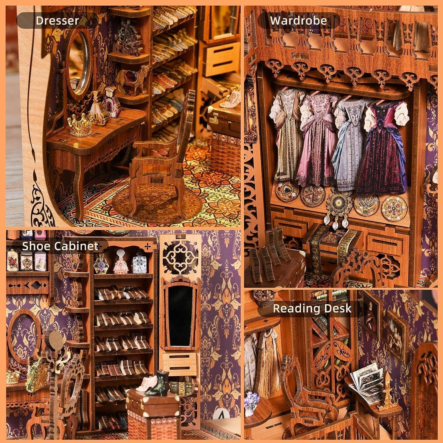 📖Gorgeous Duchess Wardrobe DIY Book Nook Kit-J