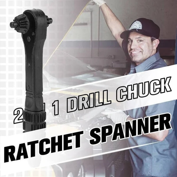 🔥🎄Early Christmas Sale-50% OFF🎁2 in 1 Drill Chuck Ratchet Spanner