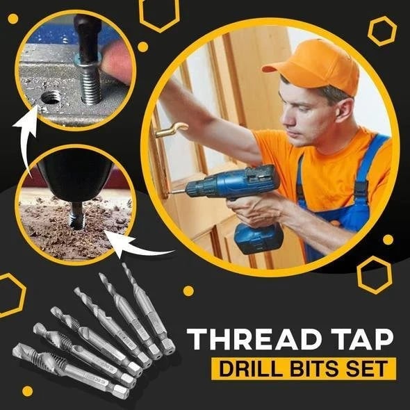 (🔥 HOT SALE NOW-48% OFF) --Thread Tap Drill Bits 6Pcs Set