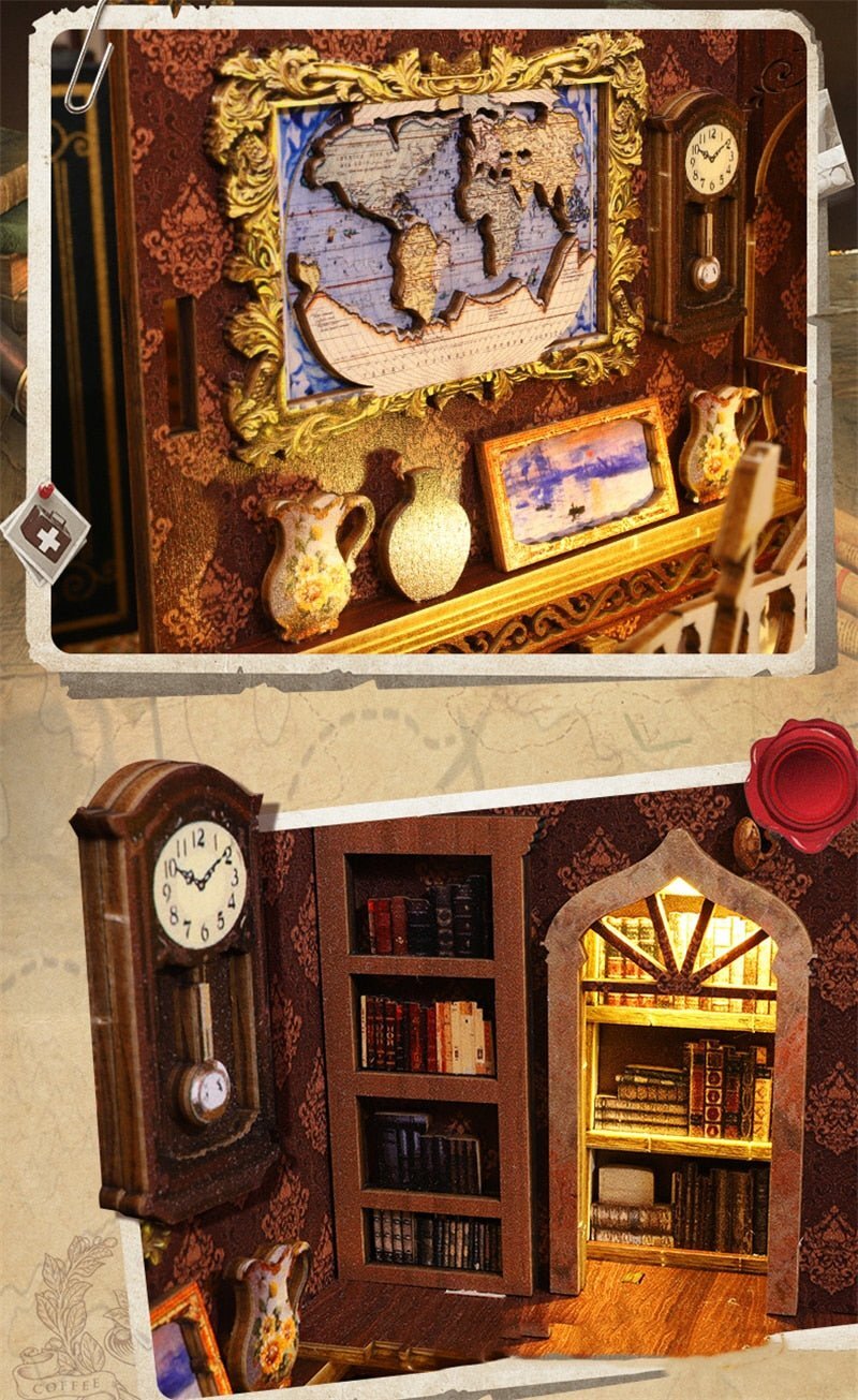 📖Vintage Eternal Library DIY Book Nook Kit-J