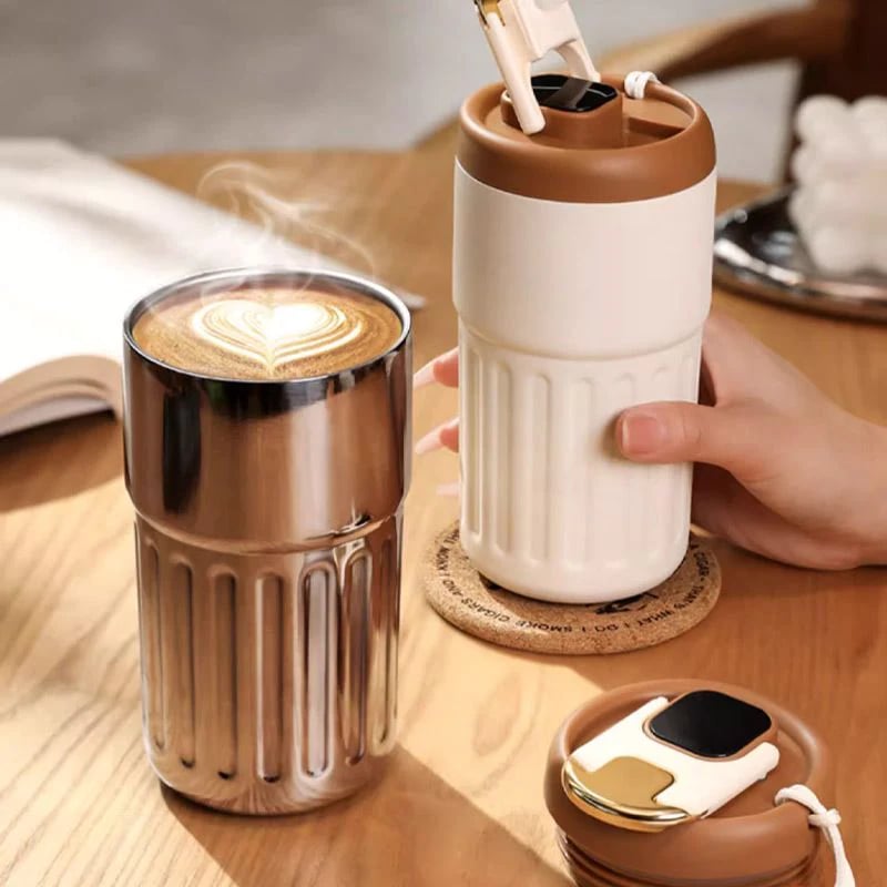 🎄Coffee Thermos With Temperature Display😊 (BUY 2 FREE SHIPPING)-J