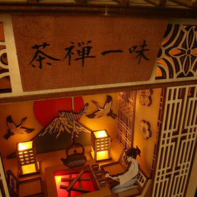 📖Japanese Chashitsu Tea Room DIY Book Nook 3D Wooden Puzzle-J