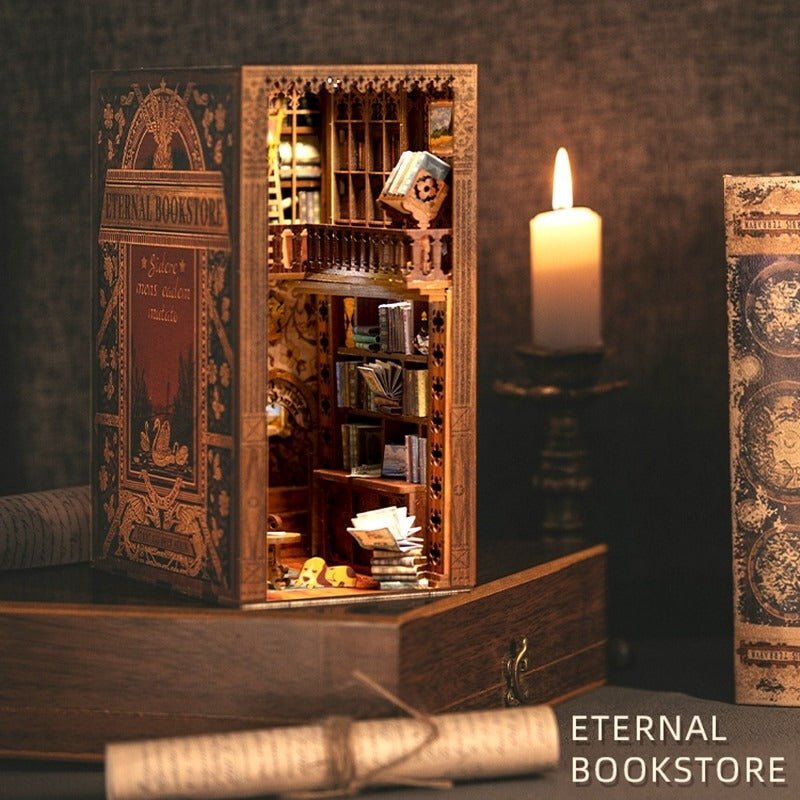 📖Eternal Bookstore DIY Book Nook Wooden Puzzle-J