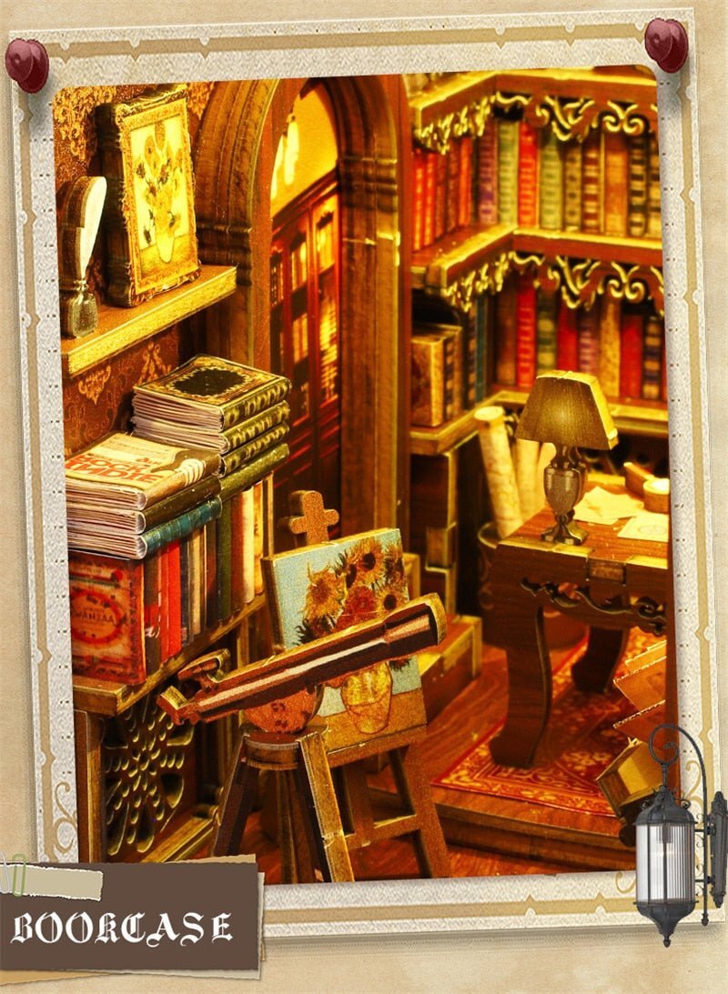 📖Vintage Eternal Library DIY Book Nook Kit-J